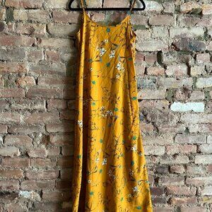 Maxi cami golden yellow dress women's size small